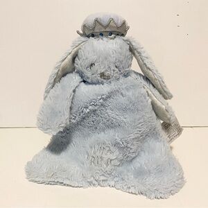 Demdaco Nat & Jules Blue Bunny Lovey Security Blanket Plush Little Princess 11”